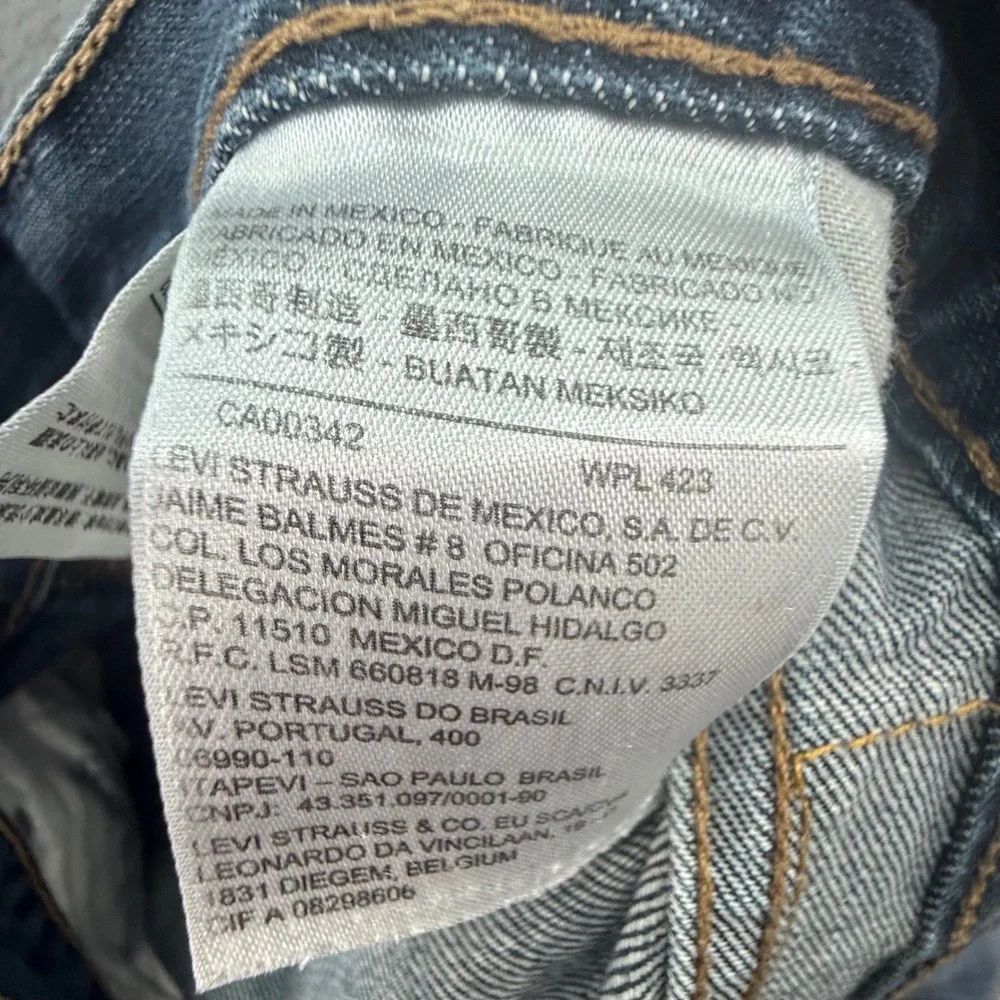Levi's 504 Regular Straight Jeans Mens 32x32‎ Blue Denim Cotton 29990-0059